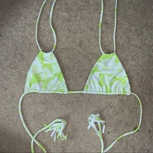 Acacia swimwear neon magnolia bikini top